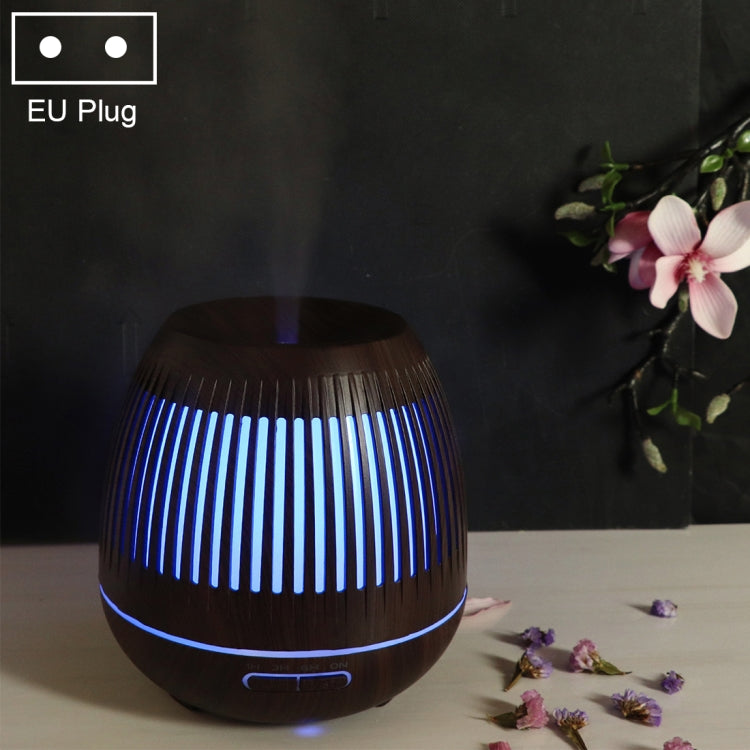 مرطب هواء مجوف LED سعة 400 مل، جهاز تنقية هواء برائحة عطرية من خشب الحبوب، مزود بإضاءة LED ملونة، قابس الاتحاد الأوروبي، قابس المملكة المتحدة، قابس الولايات المتحدة