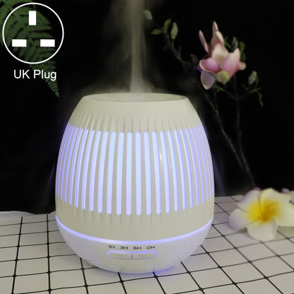 مرطب هواء مجوف LED سعة 400 مل، جهاز تنقية هواء برائحة عطرية من خشب الحبوب، مزود بإضاءة LED ملونة، قابس الاتحاد الأوروبي، قابس المملكة المتحدة، قابس الولايات المتحدة