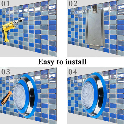 LED Stainless Steel Wall-mounted Pool Light Landscape Underwater Light, 6W, 9W, 12W, 15W, 18W, 24W, 36W