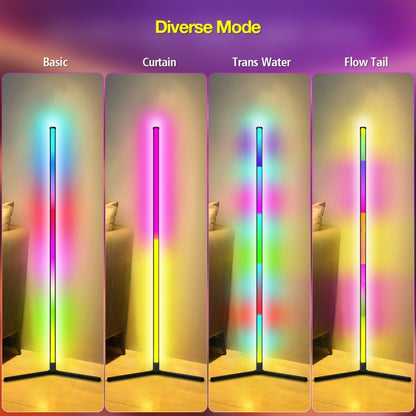 LED Symphony RGB Atmosphere Floor Light with Remote Control, 1.2m, 1.6m