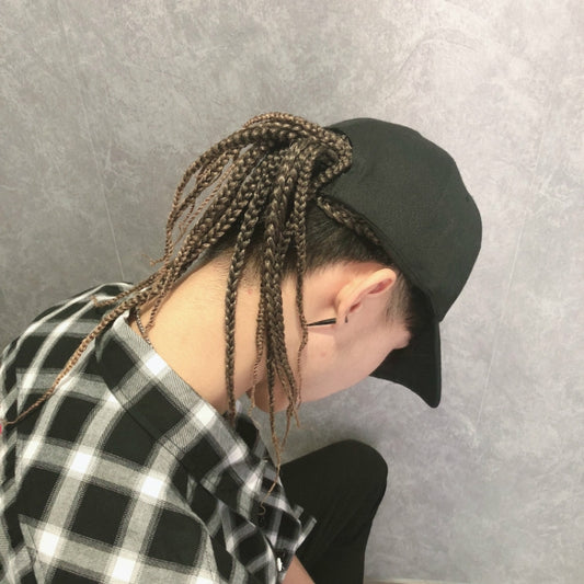 Dreadlocks Wig Hat One-piece Hair Cover for Men and Women, Black Cap, White Cap