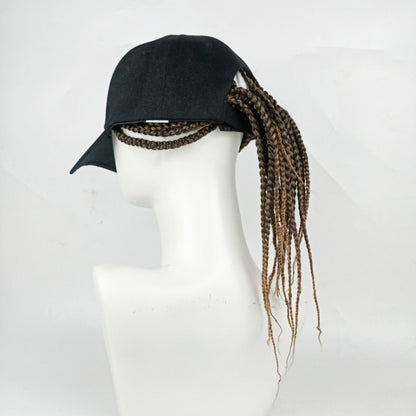 Dreadlocks Wig Hat One-piece Hair Cover for Men and Women, Black Cap, White Cap
