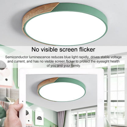 Wood Macaron LED Round Ceiling Lamp, White Light, 23cm, 30cm, 40cm, 50cm, 60cm