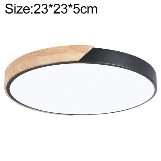 Wood Macaron LED Round Ceiling Lamp, 3-Colors Light, 23cm, 30cm, 40cm, 50cm, 60cm