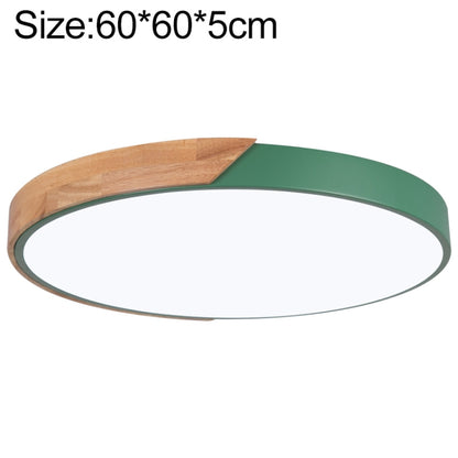 Wood Macaron LED Round Ceiling Lamp, Stepless Dimming