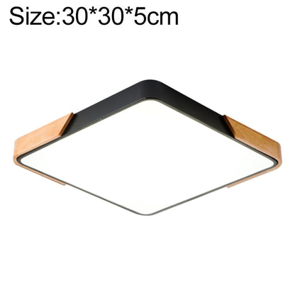 Wood Macaron LED Square Ceiling Lamp, White Light, 30cm, 40cm, 50cm, 60cm