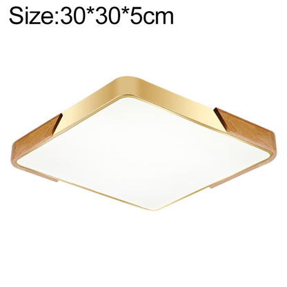 Wood Macaron LED Square Ceiling Lamp, White Light, 30cm, 40cm, 50cm, 60cm