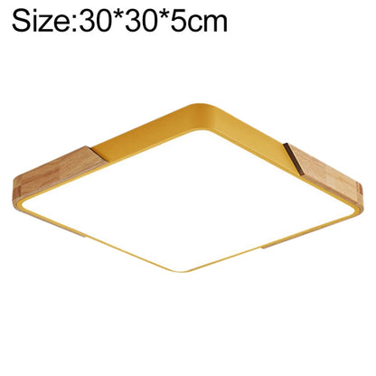 Wood Macaron LED Square Ceiling Lamp, 3-Colors Light, 30cm, 40cm, 50cm, 60cm