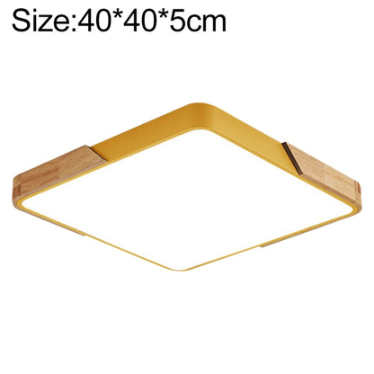 Wood Macaron LED Square Ceiling Lamp, 3-Colors Light, 30cm, 40cm, 50cm, 60cm