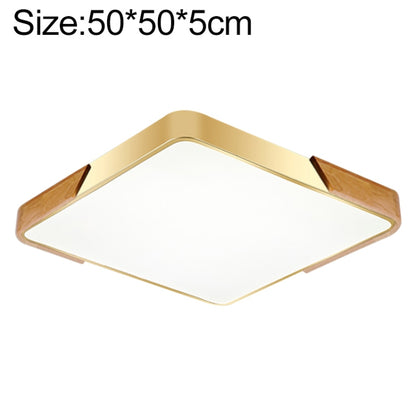 Wood Macaron LED Square Ceiling Lamp, 3-Colors Light, 30cm, 40cm, 50cm, 60cm