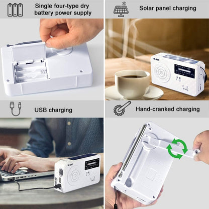 RD-638T Two-band Solar Powered AM / FM Radio Player Flashlight with Dynamo Function