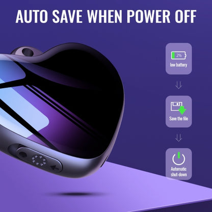 Q66 Heart Pendant Smart HD Noise Reduction Voice Control Recording Pen