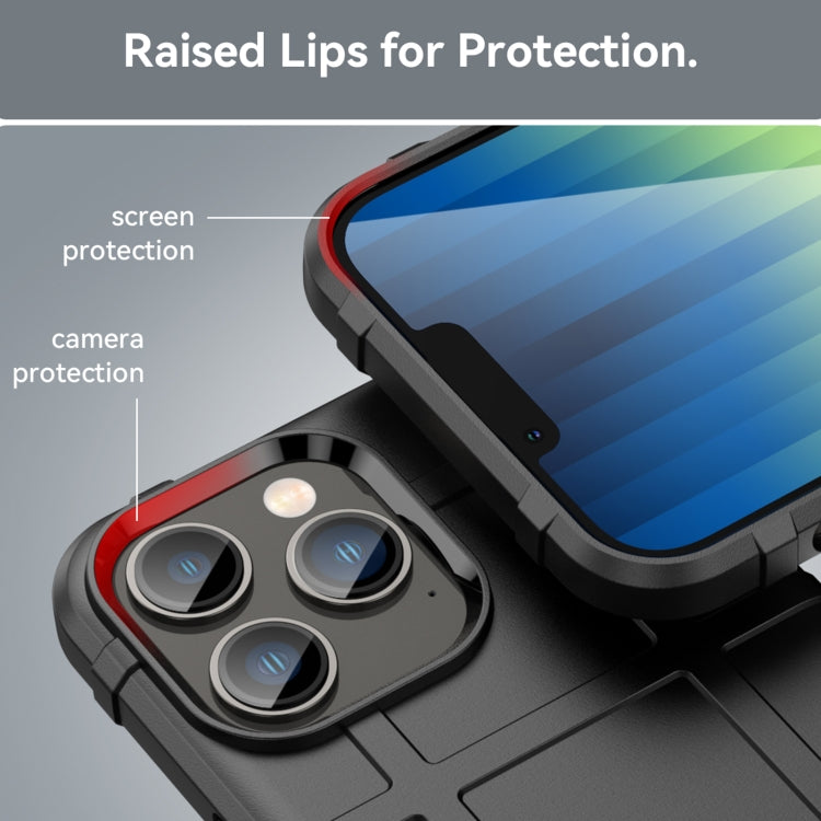 جراب Rugged Shield كامل التغطية مقاوم للصدمات من مادة TPU، مناسب لأجهزة iPhone 14 وiPhone 14 Pro وiPhone 14 Plus وiPhone 14 Pro Max