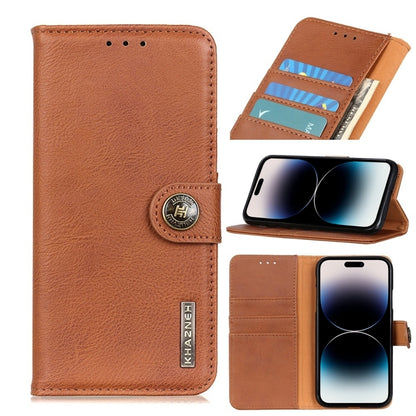 KHAZNEH Cowhide Texture Horizontal Flip Leather Phone Case, For iPhone 14, For iPhone 14 Plus, For iPhone 14 Pro, For iPhone 14 Pro Max