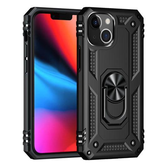 جراب هاتف مقاوم للصدمات مصنوع من مادة TPU + PC مع حامل حلقي، مناسب لأجهزة iPhone 14 وiPhone 14 Plus وiPhone 14 Pro وiPhone 14 Pro Max