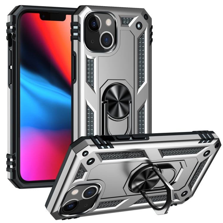 جراب هاتف مقاوم للصدمات مصنوع من مادة TPU + PC مع حامل حلقي، مناسب لأجهزة iPhone 14 وiPhone 14 Plus وiPhone 14 Pro وiPhone 14 Pro Max