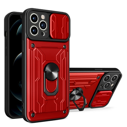 جراب هاتف منزلق من مادة TPU + PC مع فتحة بطاقة، لهاتف iPhone 14، وiPhone 14 Pro، وiPhone 14 Plus، وiPhone 14 Pro Max