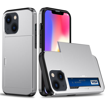 جراب هاتف واقٍ مقاوم للصدمات مع فتحة بطاقة منزلقة، لهاتف iPhone 14، وiPhone 14 Plus، وiPhone 14 Pro، وiPhone 14 Pro Max