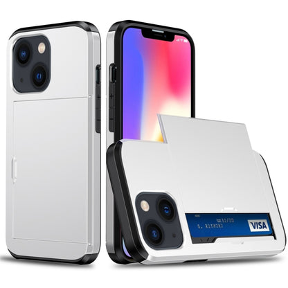 جراب هاتف واقٍ مقاوم للصدمات مع فتحة بطاقة منزلقة، لهاتف iPhone 14، وiPhone 14 Plus، وiPhone 14 Pro، وiPhone 14 Pro Max