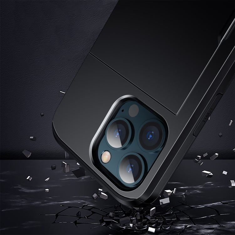 جراب هاتف واقٍ مقاوم للصدمات مع فتحة بطاقة منزلقة، لهاتف iPhone 14، وiPhone 14 Plus، وiPhone 14 Pro، وiPhone 14 Pro Max