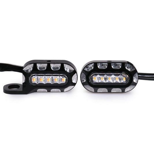 HP-Z058 Motorcycle Modified Rearview Mirror LED Turn Signal Light for Harley Sportsters XL 883 / 1200