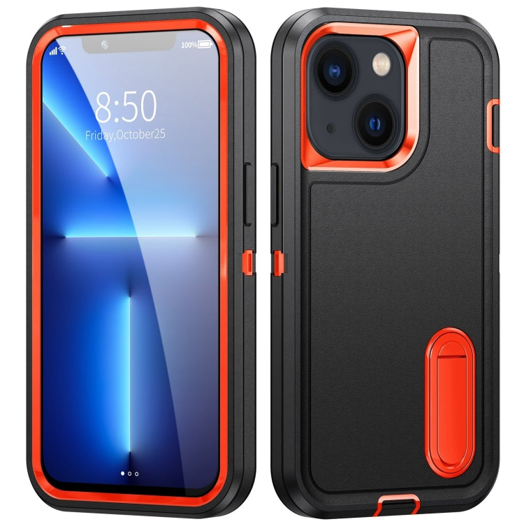 3 in 1 Rugged Holder Phone Case, For iPhone 14, For iPhone 14 Plus, For iPhone 14 Pro, For iPhone 14 Pro Max