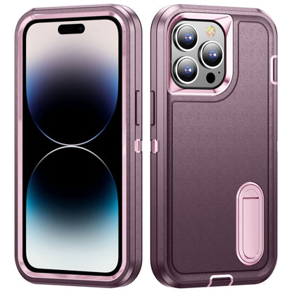 3 in 1 Rugged Holder Phone Case, For iPhone 14, For iPhone 14 Plus, For iPhone 14 Pro, For iPhone 14 Pro Max