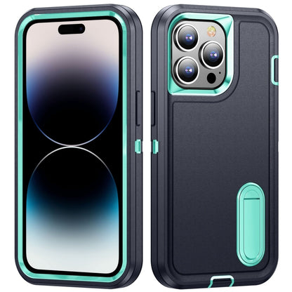 3 in 1 Rugged Holder Phone Case, For iPhone 14, For iPhone 14 Plus, For iPhone 14 Pro, For iPhone 14 Pro Max