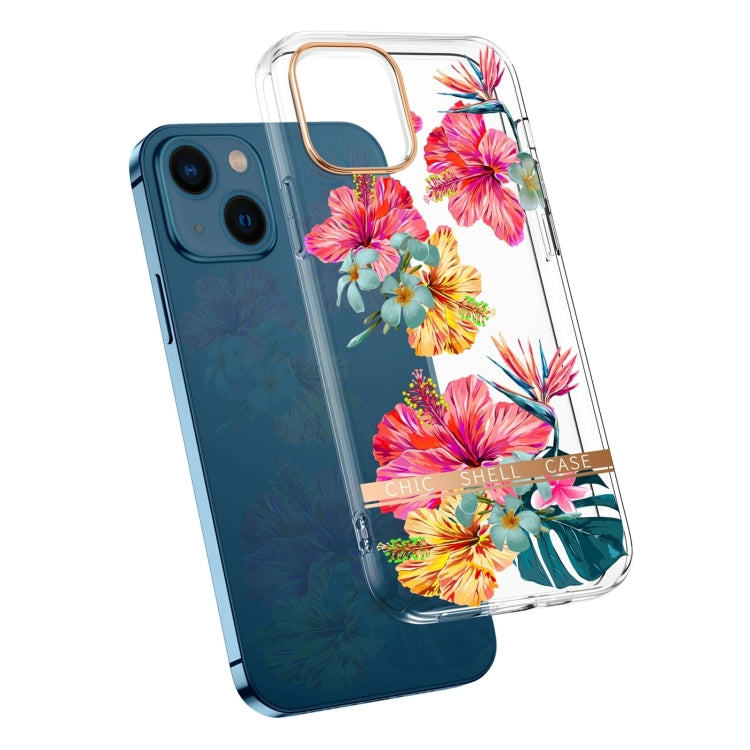 جراب هاتف شفاف مطلي كهربائيًا على شكل زهرة، مناسب لأجهزة iPhone 14 وiPhone 14 Pro وiPhone 14 Plus وiPhone 14 Pro Max