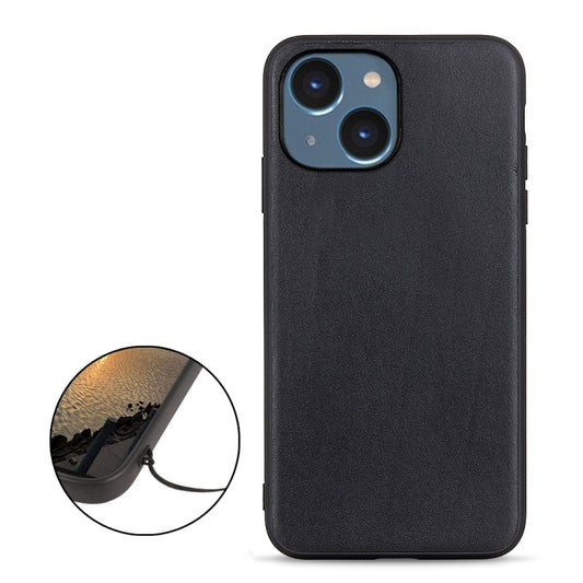 جراب هاتف من الجلد الأصلي بملمس جلد الحمل، مناسب لأجهزة iPhone 14 وiPhone 14 Plus وiPhone 14 Pro وiPhone 14 Pro Max