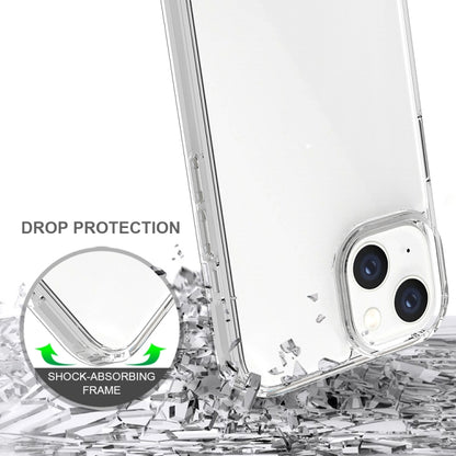 جراب هاتف مقاوم للصدمات والخدش مصنوع من مادة TPU + أكريليك، مناسب لأجهزة iPhone 14 وiPhone 14 Plus وiPhone 14 Pro وiPhone 14 Pro Max