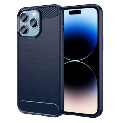 جراب هاتف من ألياف الكربون المصقولة من مادة TPU، مناسب لأجهزة iPhone 14 Pro Max وiPhone 14 Plus وiPhone 14 وiPhone 14 Pro