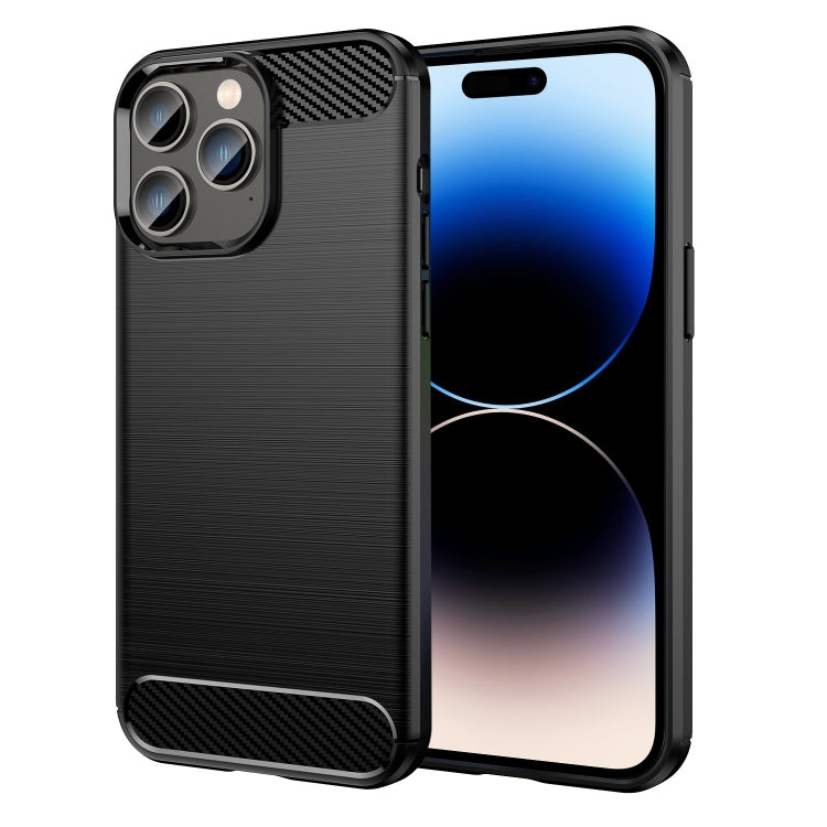جراب هاتف من ألياف الكربون المصقولة من مادة TPU، مناسب لأجهزة iPhone 14 Pro Max وiPhone 14 Plus وiPhone 14 وiPhone 14 Pro