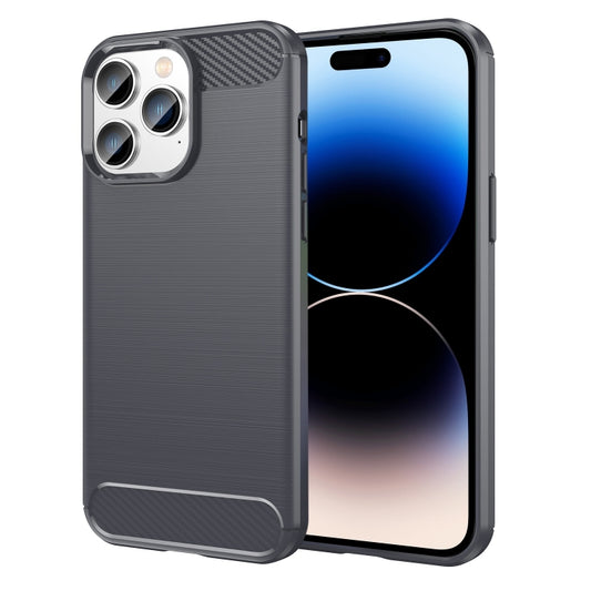 جراب هاتف من ألياف الكربون المصقولة من مادة TPU، مناسب لأجهزة iPhone 14 Pro Max وiPhone 14 Plus وiPhone 14 وiPhone 14 Pro
