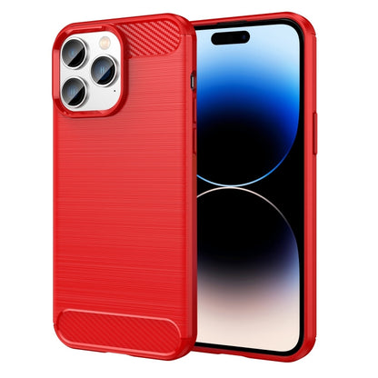 جراب هاتف من ألياف الكربون المصقولة من مادة TPU، مناسب لأجهزة iPhone 14 Pro Max وiPhone 14 Plus وiPhone 14 وiPhone 14 Pro
