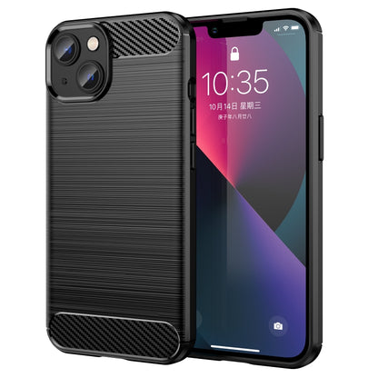 جراب هاتف من ألياف الكربون المصقولة من مادة TPU، مناسب لأجهزة iPhone 14 Pro Max وiPhone 14 Plus وiPhone 14 وiPhone 14 Pro
