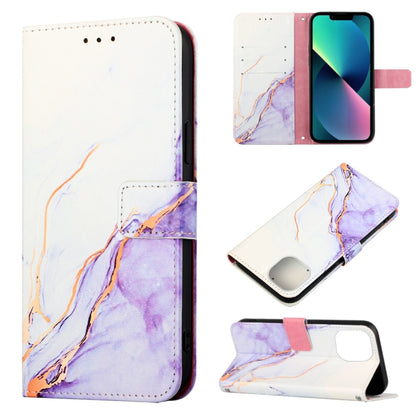 جراب هاتف جلدي قلاب بنمط رخامي، مناسب لأجهزة iPhone 14 وiPhone 14 Plus وiPhone 14 Pro Max وiPhone 14 Pro