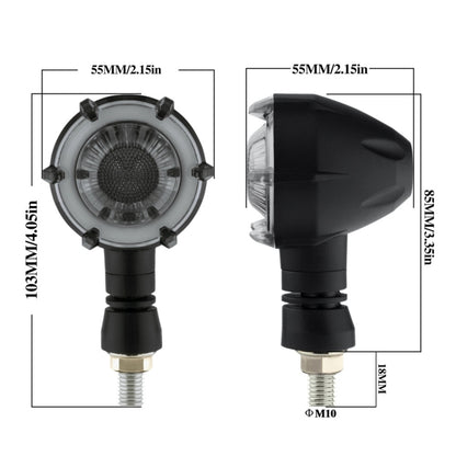 PE-ZSD-174 Motorcycle Flashing Rotation Mode LED Two-color Modified Round Turn Signal Light