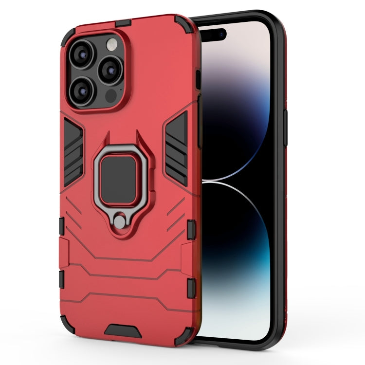 جراب هاتف مزود بحلقة مغناطيسية من البولي كربونات + مادة TPU، مناسب لهاتف iPhone 14 Plus، وiPhone 14، وiPhone 14 Pro، وiPhone 14 Pro Max