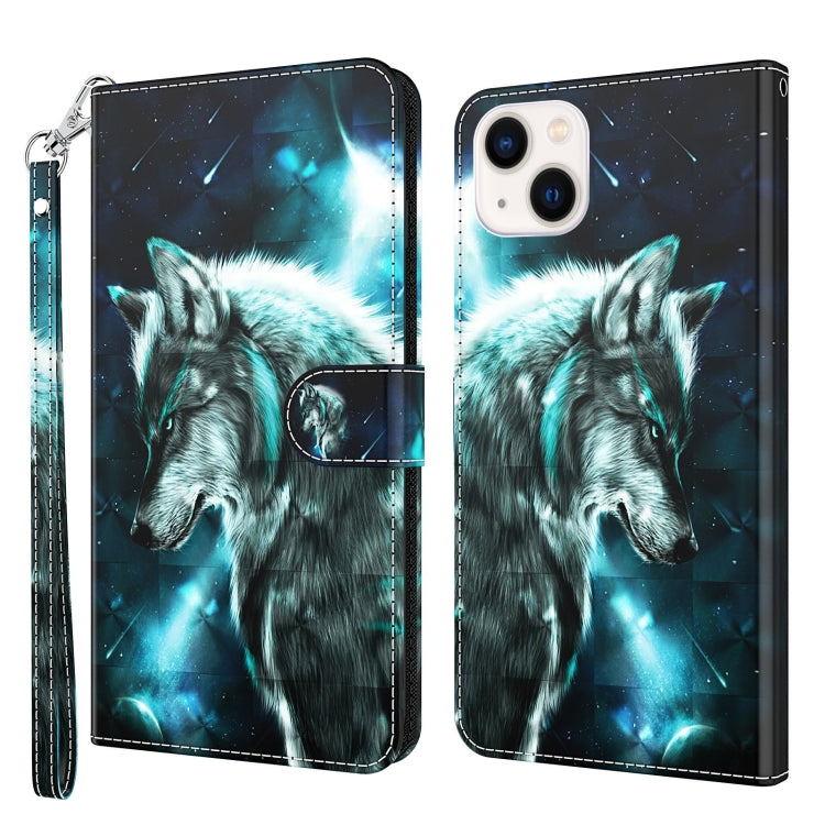 3D Painting Pattern Flip Leather Phone Case, For iPhone 14, For iPhone 14 Plus, For iPhone 14 Pro, For iPhone 14 Pro Max