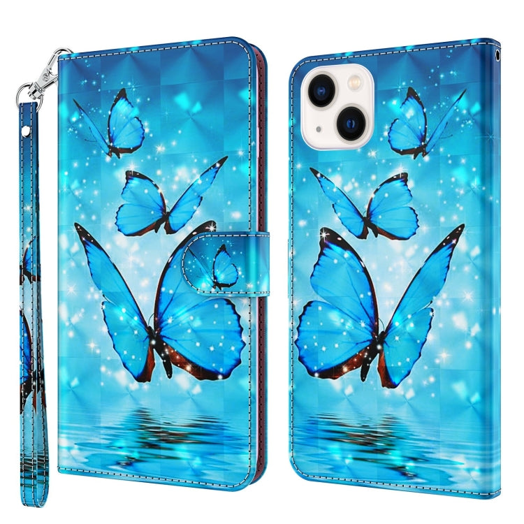 3D Painting Pattern Flip Leather Phone Case, For iPhone 14, For iPhone 14 Plus, For iPhone 14 Pro, For iPhone 14 Pro Max