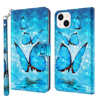 3D Painting Pattern Flip Leather Phone Case, For iPhone 14, For iPhone 14 Plus, For iPhone 14 Pro, For iPhone 14 Pro Max