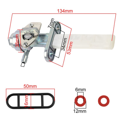 2 PCS Motorcycle Fuel Tap Valve Petcock Fuel Tank Gas Switch for Suzuki TM75