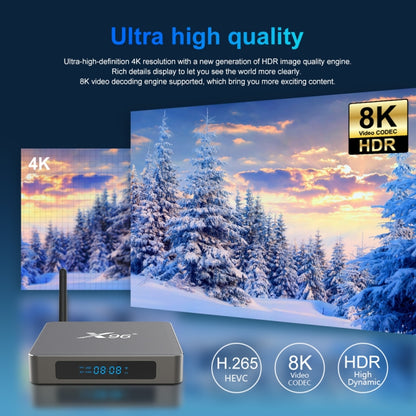 X96 X6 8K Smart TV BOX Android 11.0 Media Player, RK3566 Quad Core ARM Cortex A55, RAM: 8GB, ROM: 128GB