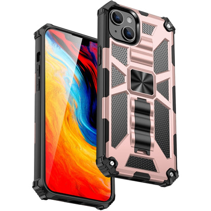 جراب هاتف مغناطيسي مقاوم للصدمات من ارمور مصنوع من مادة TPU + PC مع حامل، لهاتف iPhone 14، وiPhone 14 Pro، وiPhone 14 Pro Max، وiPhone 14 Plus