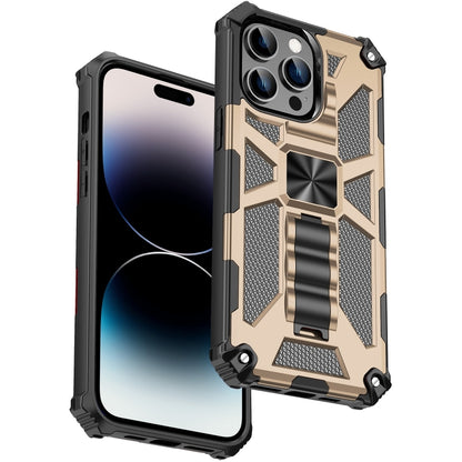 جراب هاتف مغناطيسي مقاوم للصدمات من ارمور مصنوع من مادة TPU + PC مع حامل، لهاتف iPhone 14، وiPhone 14 Pro، وiPhone 14 Pro Max، وiPhone 14 Plus