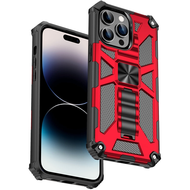 جراب هاتف مغناطيسي مقاوم للصدمات من ارمور مصنوع من مادة TPU + PC مع حامل، لهاتف iPhone 14، وiPhone 14 Pro، وiPhone 14 Pro Max، وiPhone 14 Plus