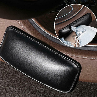 2 PCS Car Non-slip Soft Floor Protector Carpet Floor Mat Knee Bolster, PU Leather, First Layer Cowhide