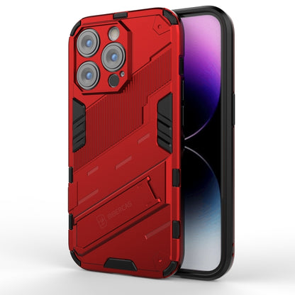 جراب هاتف Punk Armor 2 في 1 من قطعة واحدة + TPU، لهاتف iPhone 14، وiPhone 14 Plus، وiPhone 14 Pro، وiPhone 14 Pro Max