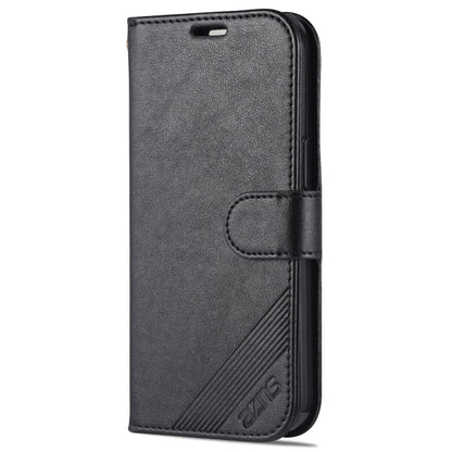 جراب جلدي أفقي قابل للطي من AZNS بتصميم جلد الغنم، مناسب لأجهزة iPhone 14 وiPhone 14 Plus وiPhone 14 Pro وiPhone 14 Pro Max
